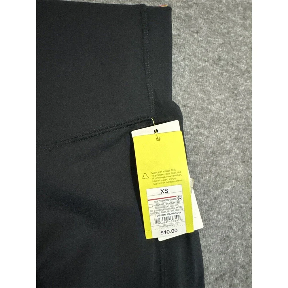 All In Motion Women's Pants Ultra High Rise Leggings Black Extra Small - Picture 4 of 8